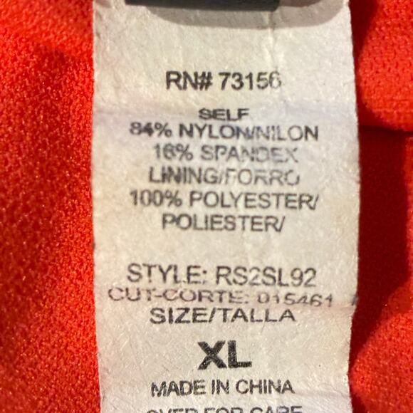 Kenneth Cole Reaction Skirt Swimwear Skort Orange Womens Size XL - Picture 6 of 7